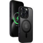 Crong Hybrid Frost Mag Cover - Case With Magsafe For Iphone 16 Pro (black) - (CRGHFMIP1663PBLK)