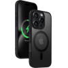 Crong Hybrid Frost Mag Cover - Case With Magsafe For Iphone 16 Pro Max (black) - (CRGHFMIP1669PBLK)
