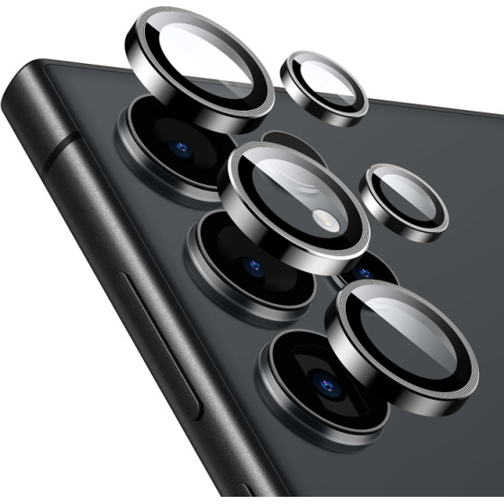 Crong Lens Ring - Tempered Glass For The Camera Lens Samsung Galaxy S24 Ultra (black) - (CRG-LRSGS24U-BLK)