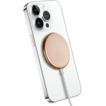 Crong Magspot - Aluminium Wireless Charger Magsafe (Gold) - (CRG-MS15W-GLD)