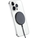Crong Magspot - Aluminium Wireless Charger Magsafe (Graphite) - (CRG-MS15W-GRP)