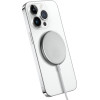 Crong Magspot - Aluminium Wireless Charger Magsafe (Silver White) - (CRG-MS15W-SLV)