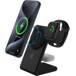 Crong Magspot Pivot Stand - Magsafe Charger For iPhone, Apple Watch And Airpods (Shadow Black) - (CRG-MSPS-BLK)