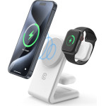Crong Magspot Pivot Stand - Magsafe Charger For iPhone, Apple Watch And Airpods (Snow White) - (CRG-MSPS-WHT)