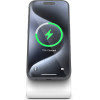 Crong Magspot Stand - 2-in-1 Wireless Charger With Magsafe For Iphone And Airpods (Snow White) - (CRG-MSS-WHT)