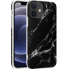 Crong Marble Case - Case For Iphone 12 Mini (Black) - (CRG-MRB-IP1254-BLK)