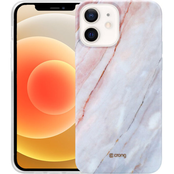 Crong Marble Case - Case For Iphone 12 Mini (Pink) - (CRG-MRB-IP1254-PNK)