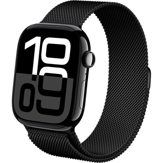 Crong Milano Steel - Stainless Steel Strap For Apple Watch 38/40/41/42 Mm (black) - (CRG-40MST-BLK)