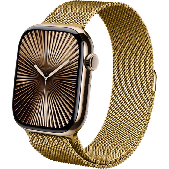 Crong Milano Steel - Stainless Steel Strap For Apple Watch 38/40/41/42 Mm (gold) - (CRG-40MST-GLD)