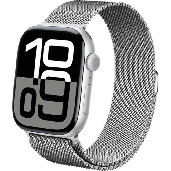 Crong Milano Steel - Stainless Steel Strap For Apple Watch 38/40/41/42 Mm (silver) - (CRG-40MST-SLV)