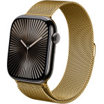 Crong Milano Steel - Stainless Steel Strap For Apple Watch 44/45/46/49 Mm (gold) - (CRG-44MST-GLD)