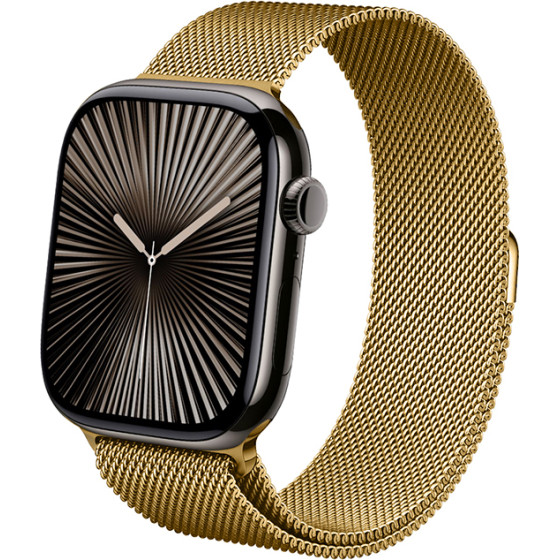 Crong Milano Steel - Stainless Steel Strap For Apple Watch 44/45/46/49 Mm (gold) - (CRG-44MST-GLD)