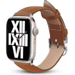 Crong Noble Band - Natural Leather Strap For Apple Watch 44/45/46/49 Mm (Mokka) - (CRG-44NOB-MKA)