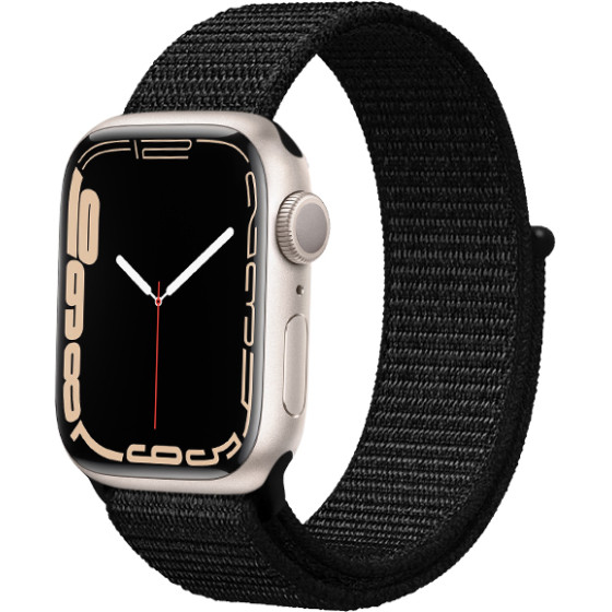 Crong Nylon Reflex - Sports Strap For Apple Watch 44/45/46/49 Mm (black) - (CRG-44RFB-BLK)