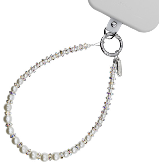 Crong Phone Charm - Phone Strap (Silver Beads) - (CRGPHCH07)