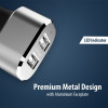 Crong Power Car Charger 24W With Dual Usb Port (aluminium) - (CRG-PWRC-USB24-ALU)