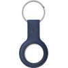 Crong Silicone Case With Key Ring - Protective Case For Apple Airtag Key Ring (Navy Blue) - (CRG-ATS-BLUE)