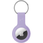 Crong Silicone Case With Key Ring - Protective Case For Apple Airtag Key Ring (Purple) - (CRG-ATS-PRP)