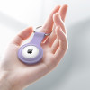 Crong Silicone Case With Key Ring - Protective Case For Apple Airtag Key Ring (Purple) - (CRG-ATS-PRP)