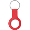 Crong Silicone Case With Key Ring - Protective Case For Apple Airtag Key Ring (Red) - (CRG-ATS-RED)