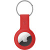 Crong Silicone Case With Key Ring - Protective Case For Apple Airtag Key Ring (Red) - (CRG-ATS-RED)