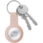 Crong Silicone Case With Key Ring - Protective Case For Apple Airtag Key Ring (Sand Pink) - (CRG-ATS-PNK)