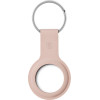 Crong Silicone Case With Key Ring - Protective Case For Apple Airtag Key Ring (Sand Pink) - (CRG-ATS-PNK)