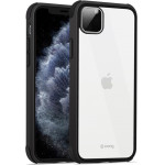 Crong Trace Clear Cover - Hybrid Protective Case For Iphone 11 Pro (Black/Black) - (CRG-TRC-IP11P-BB)
