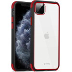 Crong Trace Clear Cover - Hybrid Protective Case For Iphone 11 Pro (Black/Red) - (CRG-TRC-IP11P-BR)