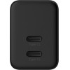 Crong Ultra Compact Gan - Wall Charger 2x USB-C Power Delivery 35W (Black) - (CRG-GNCC35-BLK)