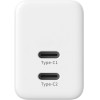 Crong Ultra Compact Gan - Wall Charger 2x USB-C Power Delivery 35W (White) - (CRG-GNCC35-WHI)