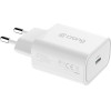 Crong USB-C Travel Charger - Wall Charger USB-C Power Delivery 20W (white) - (CRG-TUSBC20-WHI)