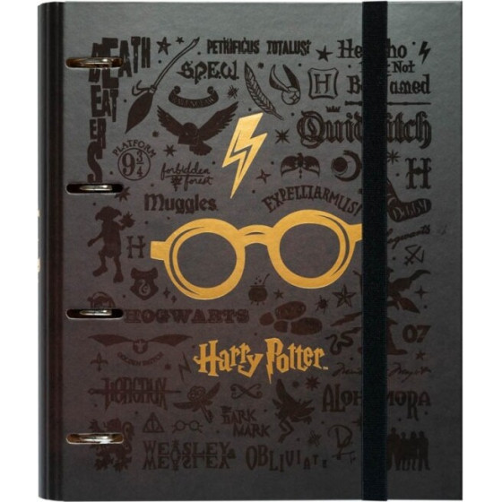 Harry Potter - A4 Binder (4 rings, Elastic band) - (CAT0069)