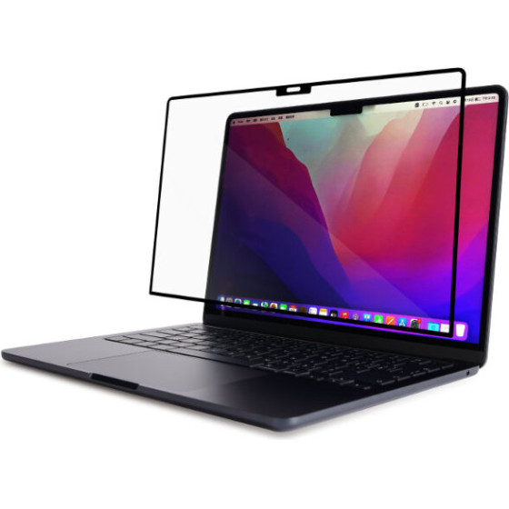 Moshi Ivisor Xt - Screen Protector For Macbook Air 13.6'' M3 (2024) / M2 (2022) (Black frame) - (99MO040919)