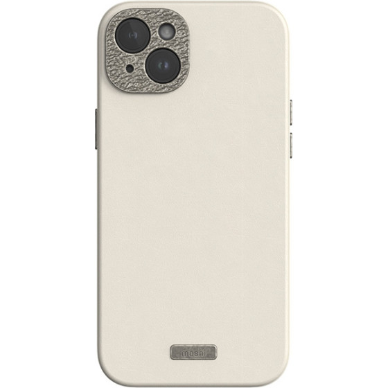 Moshi Napa Magsafe - Leather Case For Iphone 15 Plus (Eggnog White) - (99MO231110)