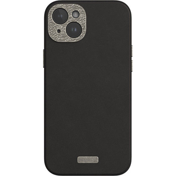 Moshi Napa Magsafe - Leather Case For Iphone 15 Plus (Midnight Black) - (99MO231102)