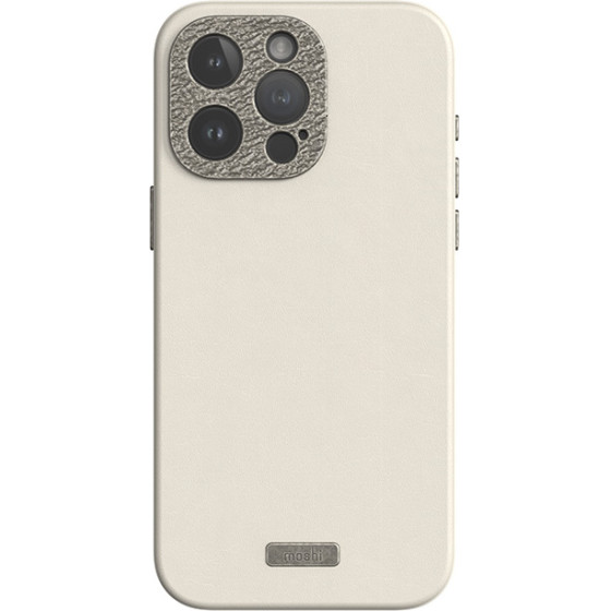 Moshi Napa Magsafe - Leather Case For Iphone 15 Pro (Eggnog White) - (99MO231111)