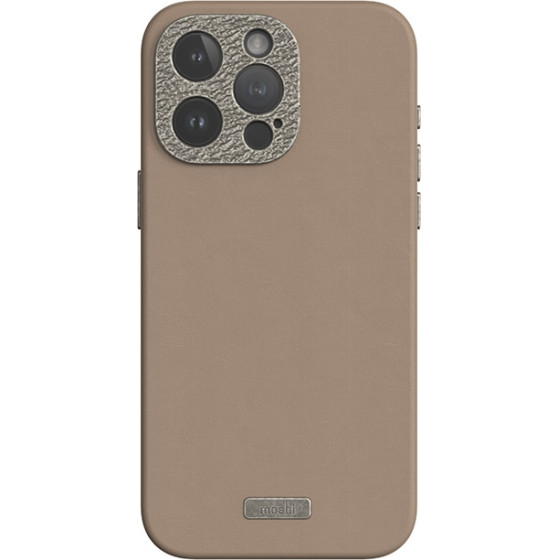 Moshi Napa Magsafe - Leather Case For Iphone 15 Pro (Woodsmoke Brown) - (99MO231107)