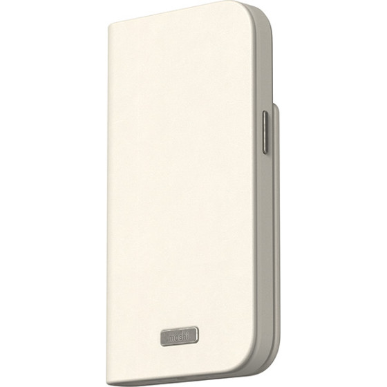 Moshi Overture Magsafe - Leather 3-in-1 Case With Flip Cover For Iphone 15 (Eggnog White) - (99MO231205)