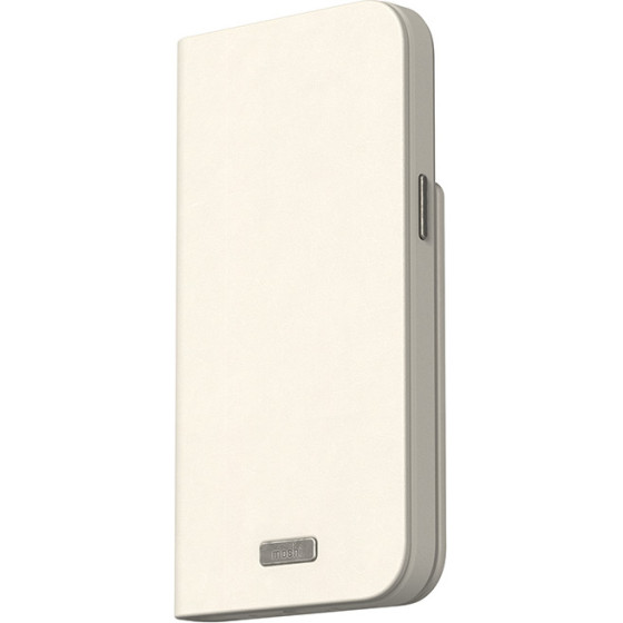 Moshi Overture Magsafe - Leather 3-in-1 Case With Flip Cover For Iphone 15 Pro Max (Eggnog White) - (99MO231208)