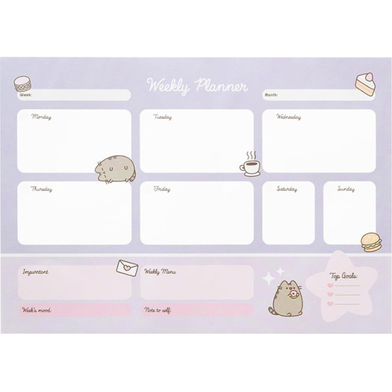 Pusheen - Weekly Planner From The Moments Collection 54 Pages A3 - (BPSA30037)