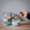 Quokka Bubble Food Jar - Plastic Food Container / Lunchbox 500 Ml (Watercolor Leaves) - (40126)