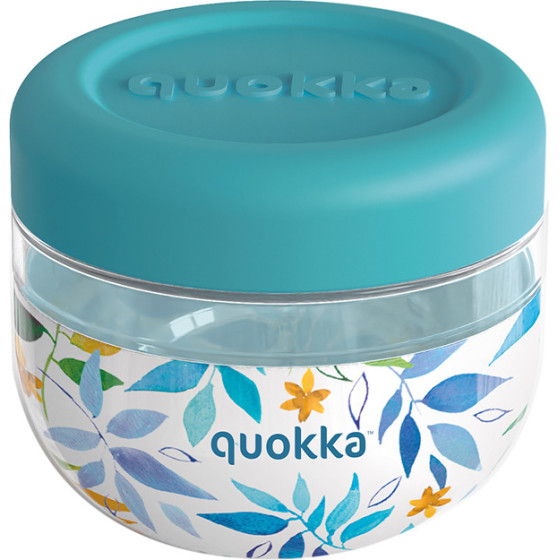 Quokka Bubble Food Jar - Plastic Food Container / Lunchbox 500 Ml (Watercolor Leaves) - (40126)