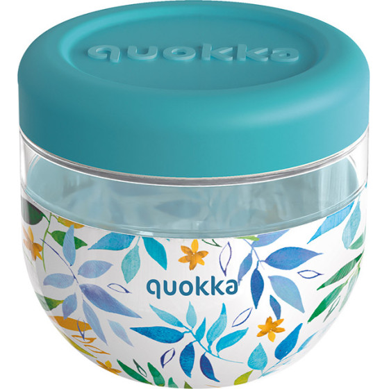 Quokka Bubble Food Jar - Plastic Food Container / Lunchbox 770 Ml (Watercolor Leaves) - (40136)