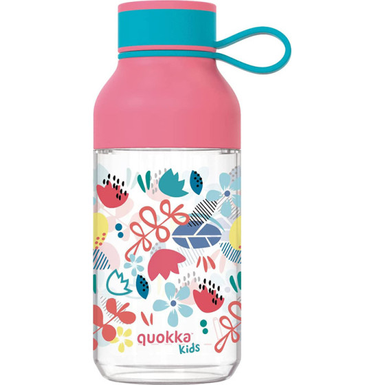 Quokka Ice Kids With Strap - Tritan Bottle 430 Ml (Flowers) - (40158)