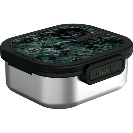 Quokka Kai - Stainless Steel Food Container / Lunchbox (Black Marble) - (40244)