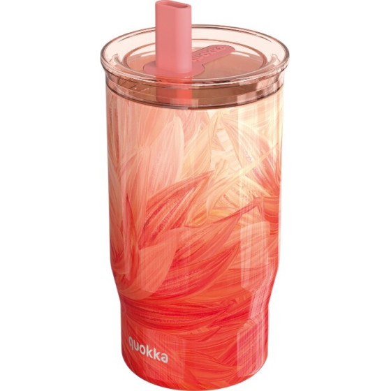 Quokka Mist - Stainless Steel Thermal Mug 720 Ml With Straw (Peach Petals) - (40166)