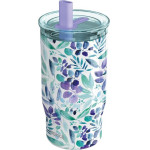 Quokka Mist - Stainless Steel Thermal Mug 720 Ml With Straw (Violet Blooms) - (40165)