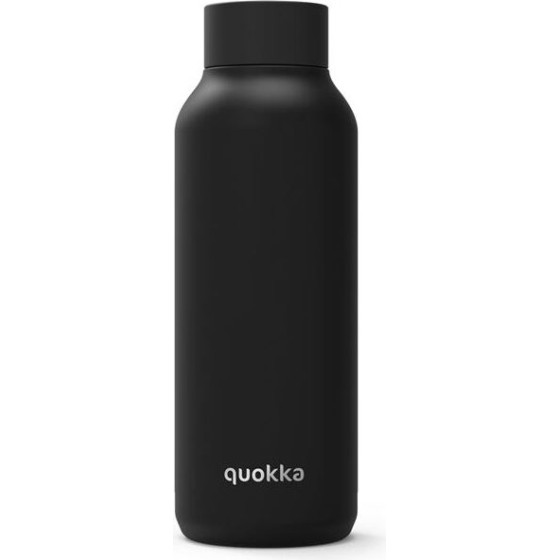 Quokka Solid - Stainless Steel Double Wall Vacuum Insulated Water bottle, Portable Thermos 510 Ml (Jet Black) - (11825)