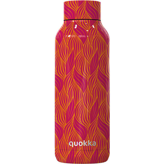 Quokka Solid - Stainless Steel Double Wall Vacuum Insulated Water bottle, Portable Thermos 510 Ml (Orange Bloom) - (11898)